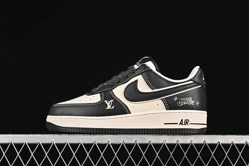 All categories Nk Air Force 1 Air Force series Nk Air Force 1 Low Air Force low-top Nike Air Force 1'07 Low LV joint beige black reflective Air Force 1 low-top casual sneakers HJ3188-006